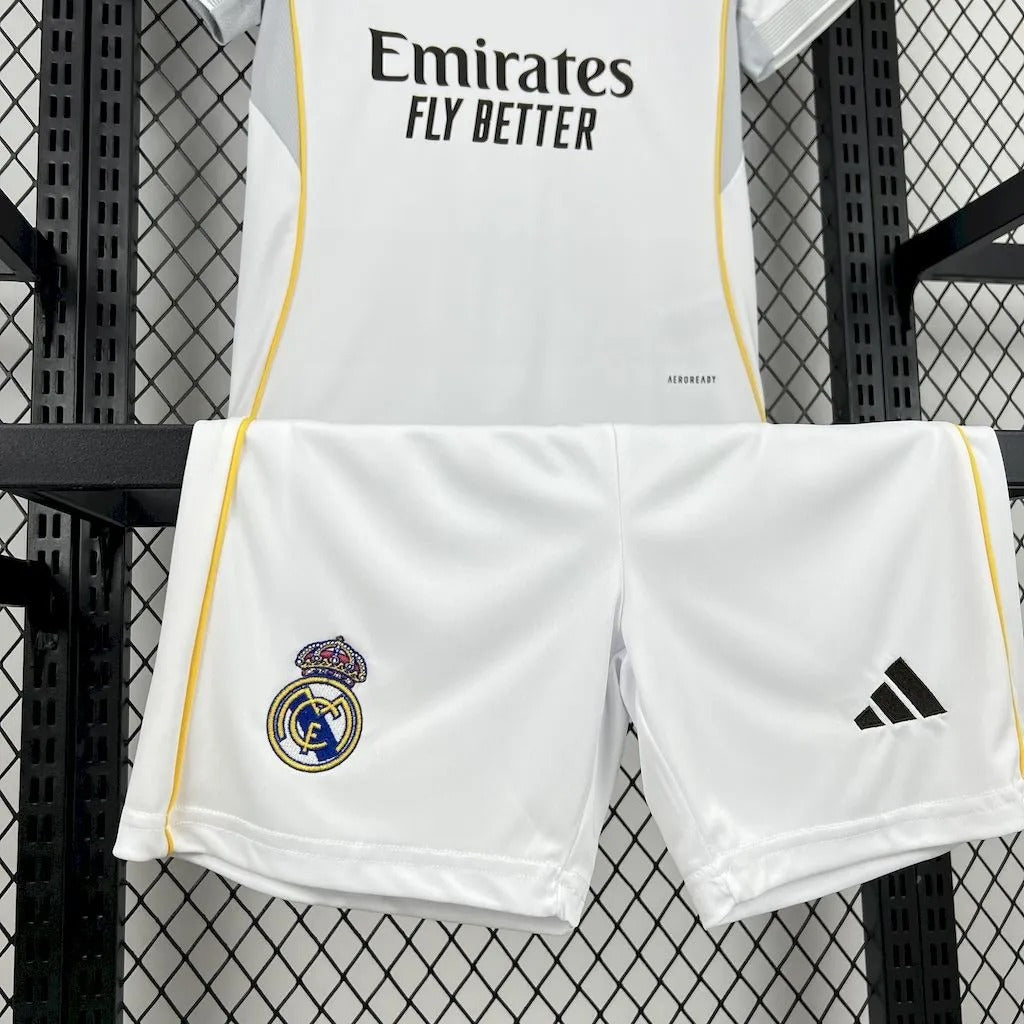 Kids Real Madrid Home Jersey 25/26 Football Kit Soccer Jersey