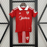 Kids Sevilla Away Jersey 25/26 Football Kit Soccer Jersey - PalmSportss