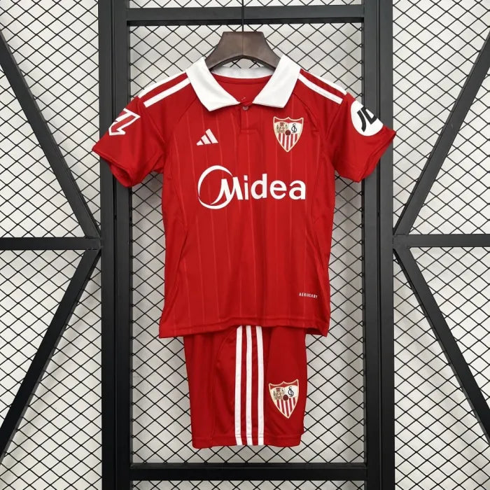 Kids Sevilla Away Jersey 25/26 Football Kit Soccer Jersey