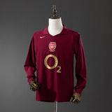 Arsenal Jersey 2005-06 Home Retro Football Kit Long Sleeves