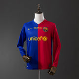 Barcelona Jersey 2008-09 Home Retro Football Kit Long Sleeves