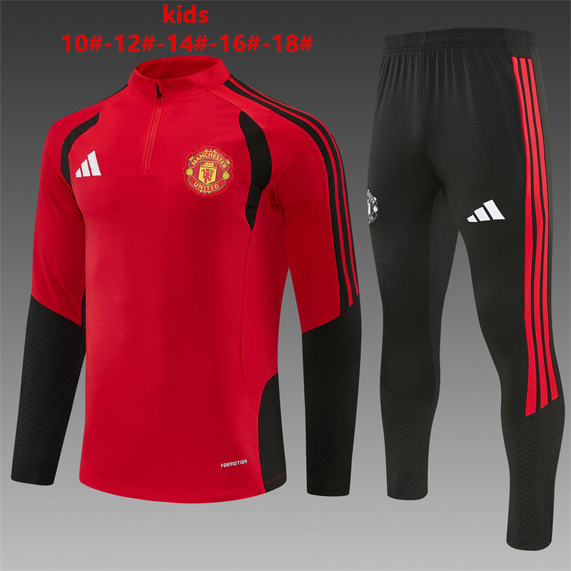 Kids Manchester United Training Tracksuits 2026-2027 Football Kit Soccer Jersey