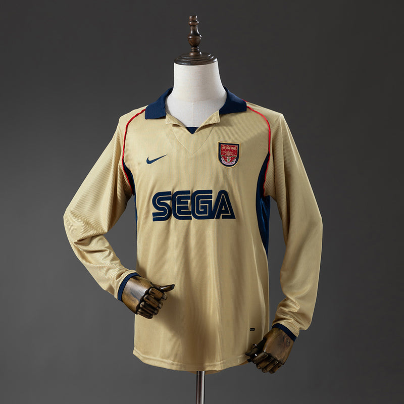 Arsenal Jersey 2001-02 Away Retro Football Kit Long Sleeves