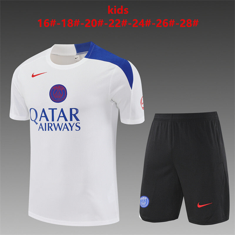 Kids PSG Training Tracksuits 25/26 Football Kit Soccer Jersey