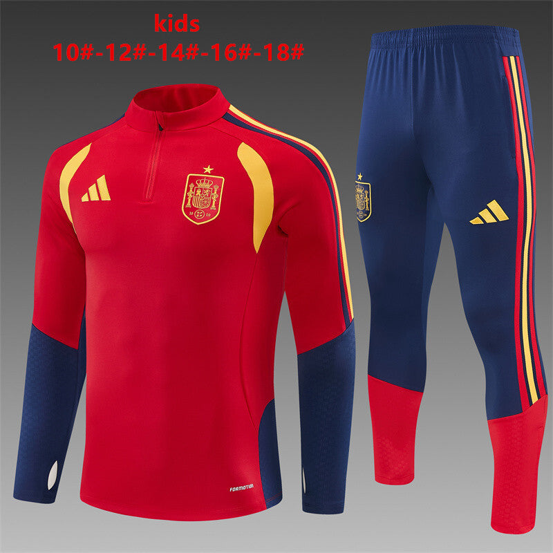 Kids Spain Training Tracksuits 2026 Football Kit Soccer Jersey