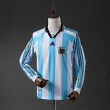 Argentina Jersey 1998 Home Retro Football Kit Long Sleeves
