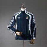 Real Madrid Windbreaker 2025-26 Navy Blue & White Football Soccer Jacket