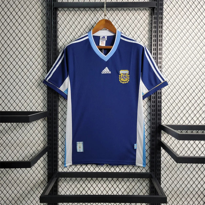 Argentina Retro Jersey 1998 Away Football Jersey Soccer Shirt