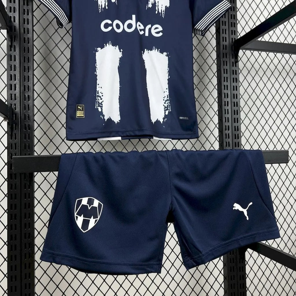 Kids Monterrey Jersey 25/26 Home Football Kit Soccer Jersey