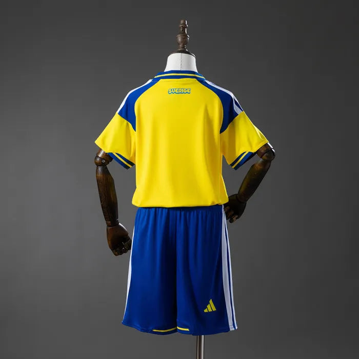 Kids Sweden Home Jersey 2026 World Cup Football Kit Soccer Shirt PalmSportss