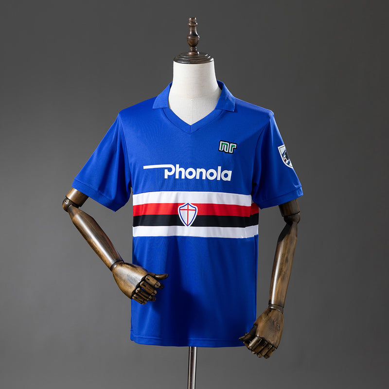 Sampdoria Jersey 1984-88 Home Retro Football Kit
