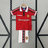 Retro Kids Manchester United Home Jersey 98/99 - PalmSportss