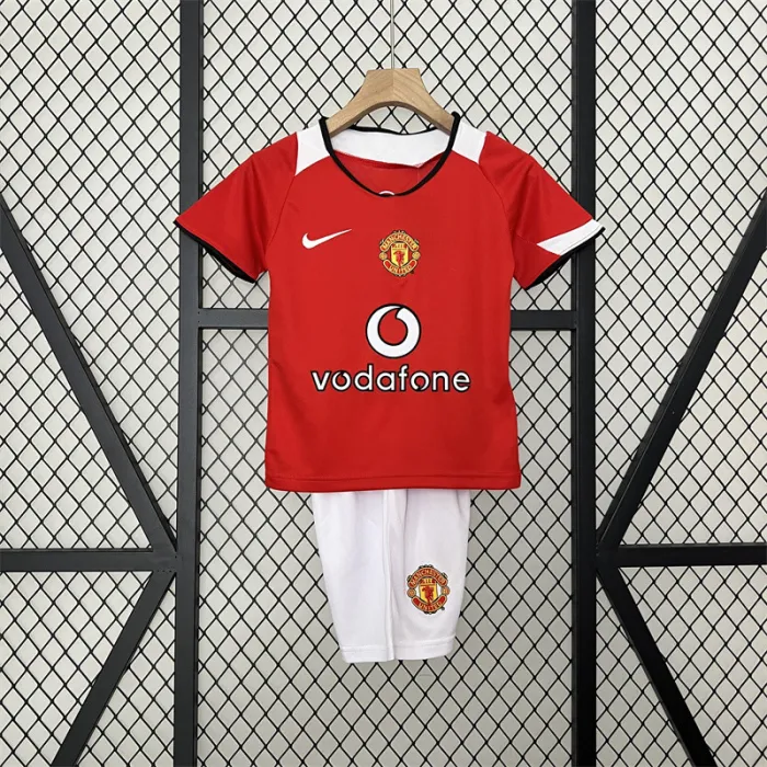 Camiseta retro de local del Manchester United para niños 05/06