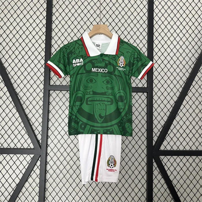 Camiseta retro local de México para niños de 1998