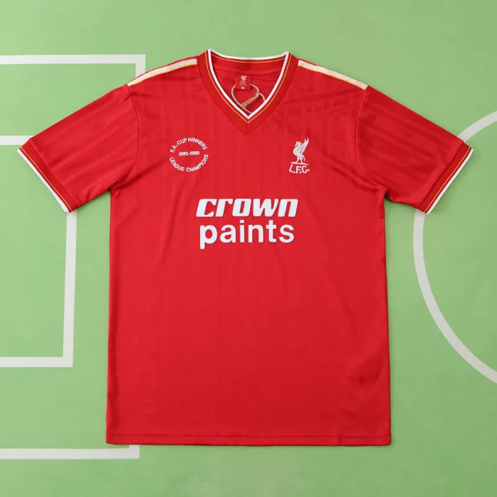 Camiseta de fútbol retro del Liverpool Jersey Home Kit 1985/86
