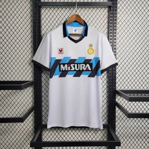Camiseta de visitante del Inter de Milán 90/91, camiseta retro del equipo de fútbol