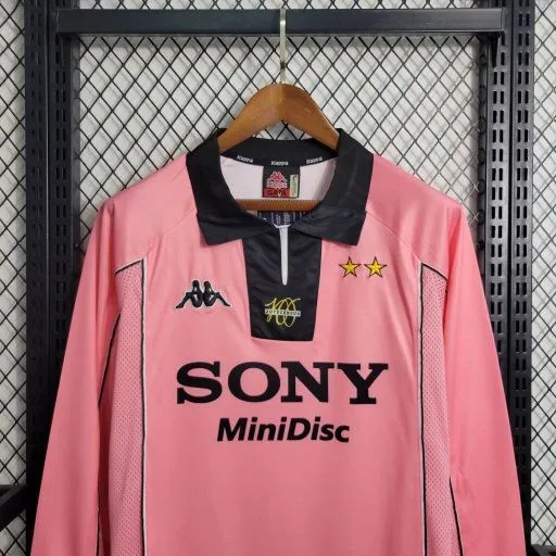 Camiseta de fútbol retro de manga larga para visitante de la Juventus 1997/98