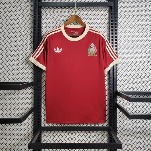Camiseta de fútbol retro del equipo de fútbol de México, kit de local, 1985