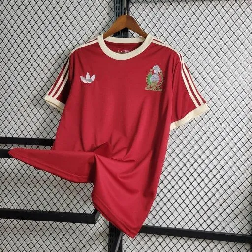 Camiseta de fútbol retro del equipo de fútbol de México, kit de local, 1985