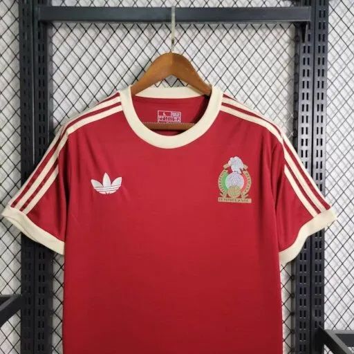 Camiseta de fútbol retro del equipo de fútbol de México, kit de local, 1985