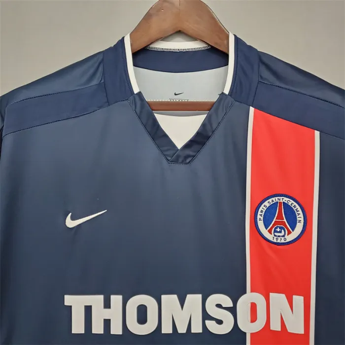 Camiseta de fútbol retro del equipo de fútbol Paris PSG Home Kit 2002/03