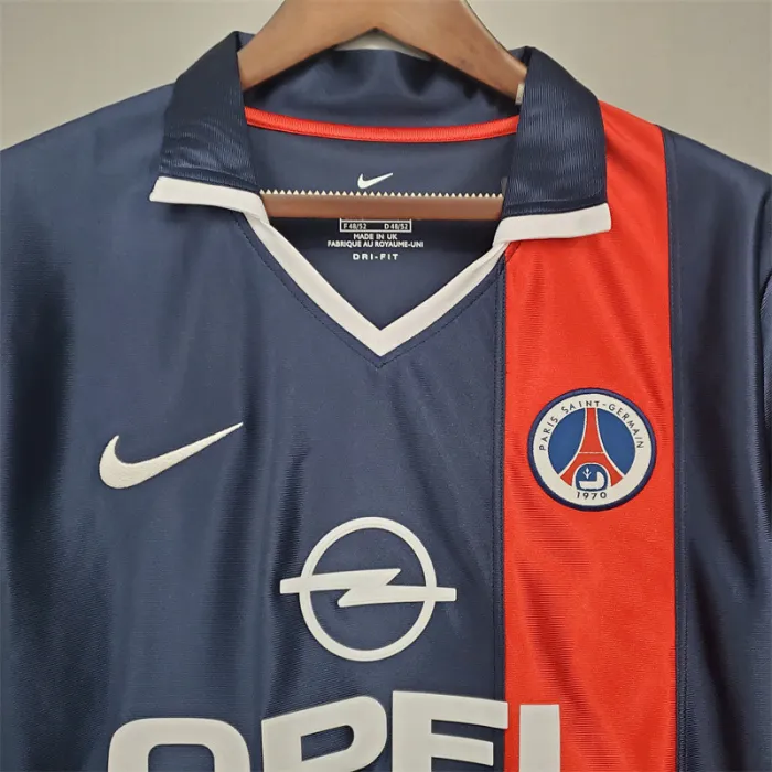 Camiseta de fútbol retro del equipo de fútbol Paris PSG Home Kit 2001/02