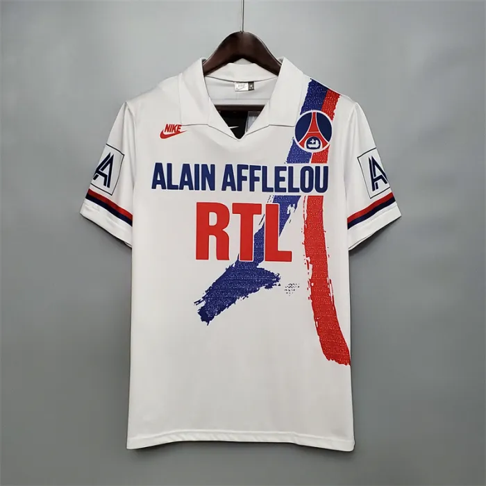 Camiseta de fútbol retro del equipo de fútbol Paris PSG Home Kit 1990/92