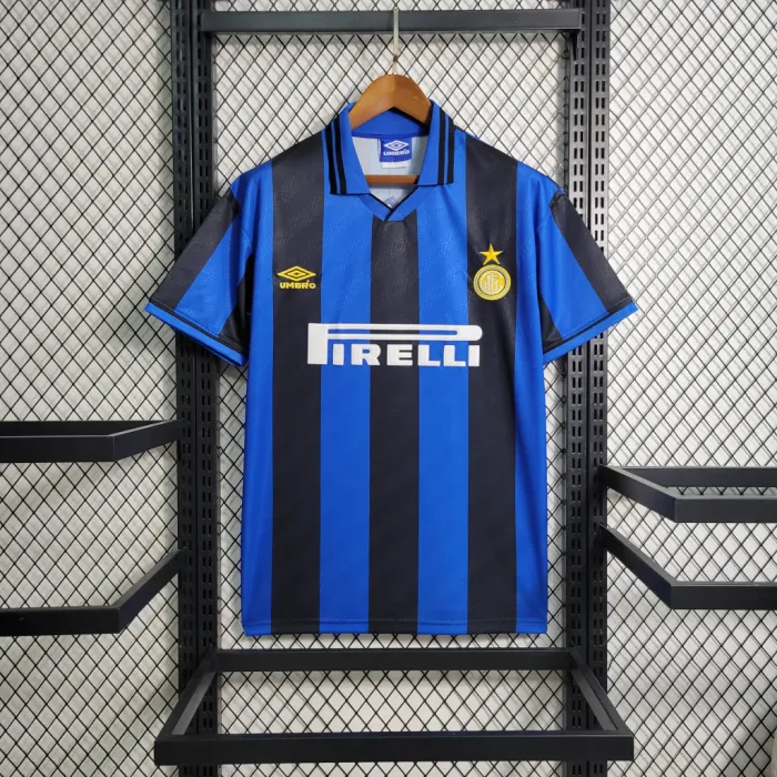 Camiseta de fútbol retro del Inter de Milán, equipo local, 1995/96