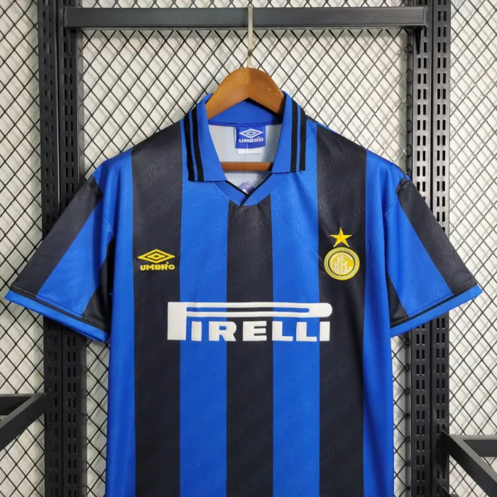 Camiseta de fútbol retro del Inter de Milán, equipo local, 1995/96
