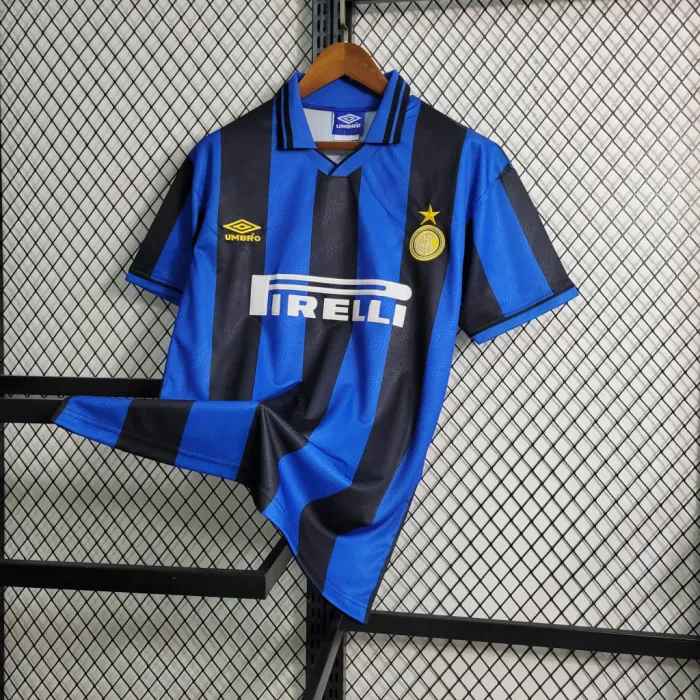 Camiseta de fútbol retro del Inter de Milán, equipo local, 1995/96