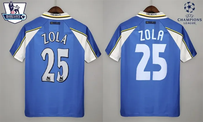 Chelsea Jersey Home Kit 1997/99 Retro Football Team Soccer Shirt