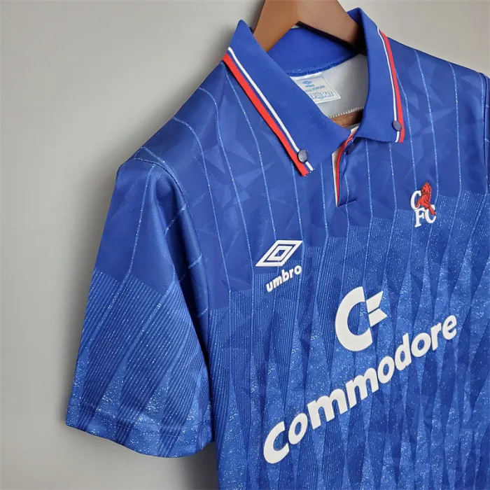 Camiseta de fútbol retro del equipo de fútbol del Chelsea Jersey Home Kit 1989/1991