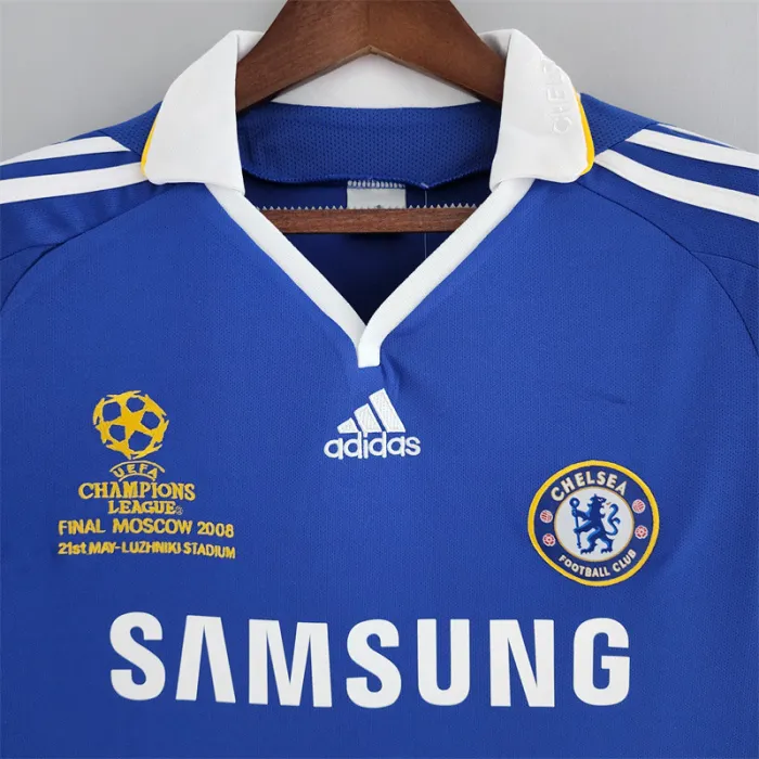 Chelsea Jersey Home Kit 2008 2009 Retro Football Team Soccer Shirt