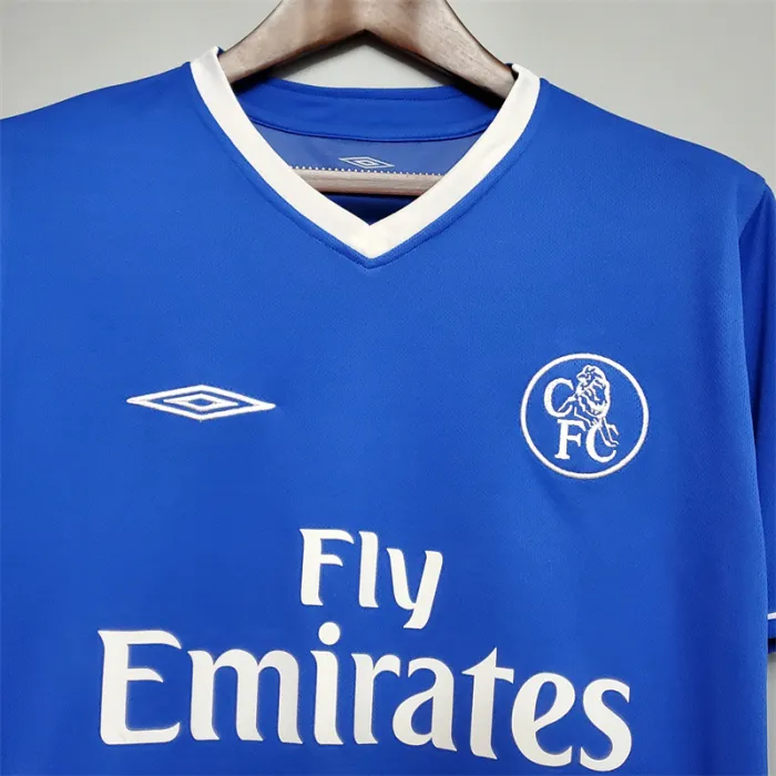 Camiseta de fútbol retro del Chelsea Jersey Home Kit 2003/05