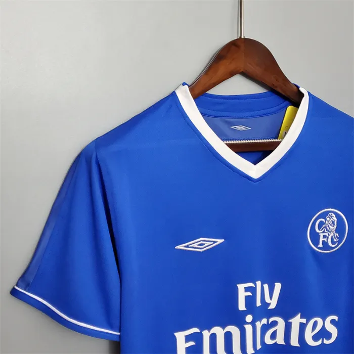 Camiseta de fútbol retro del Chelsea Jersey Home Kit 2003/05