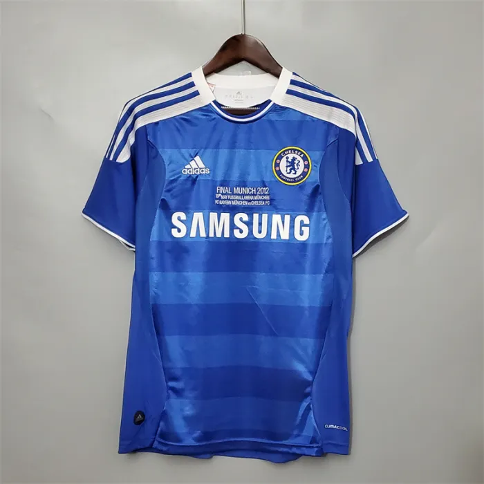 Camiseta de fútbol retro del equipo de fútbol Chelsea Jersey Home Kit 2012