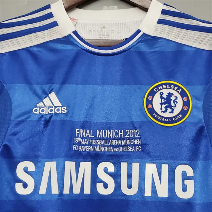 Camiseta de fútbol retro del equipo de fútbol Chelsea Jersey Home Kit 2012