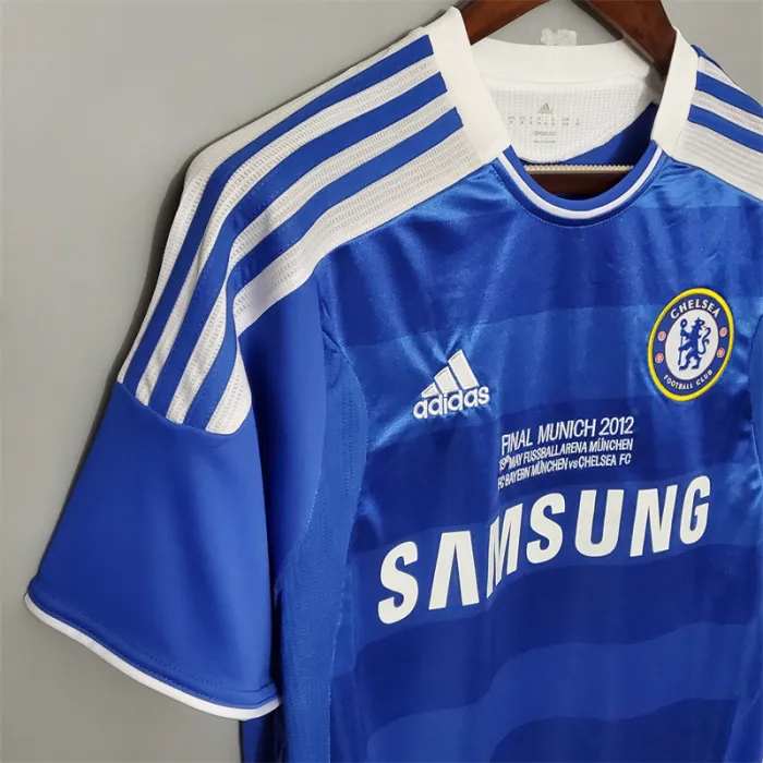 Camiseta de fútbol retro del equipo de fútbol Chelsea Jersey Home Kit 2012