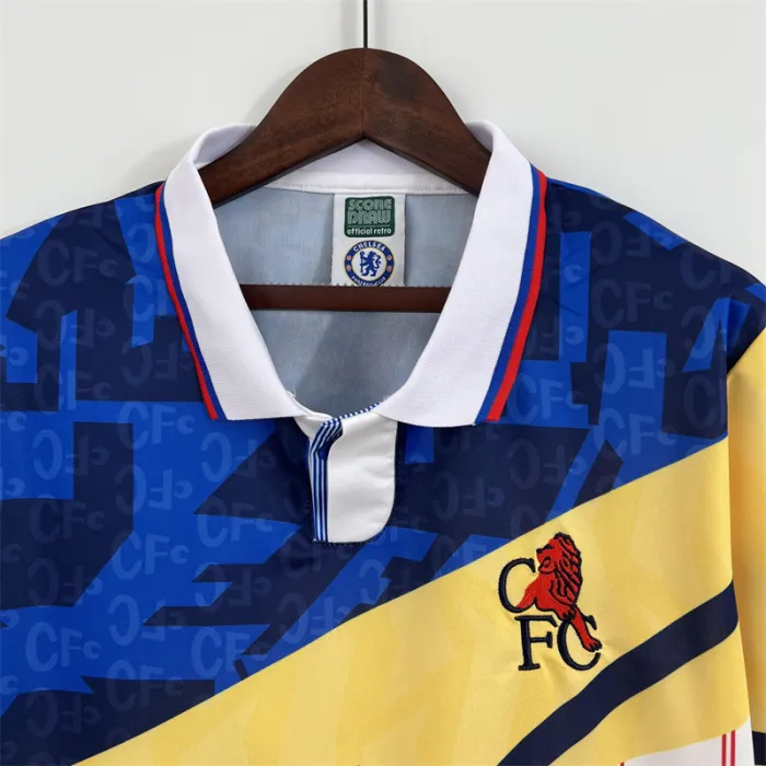 Camiseta de fútbol retro del equipo de fútbol Chelsea Jersey Home Kit 1990