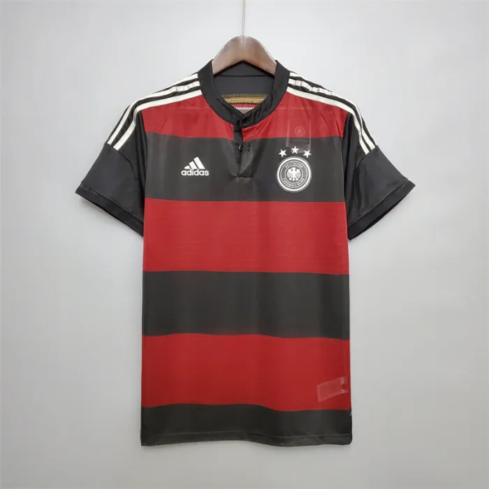 Camiseta de fútbol retro del equipo de fútbol de Alemania para visitante 2014