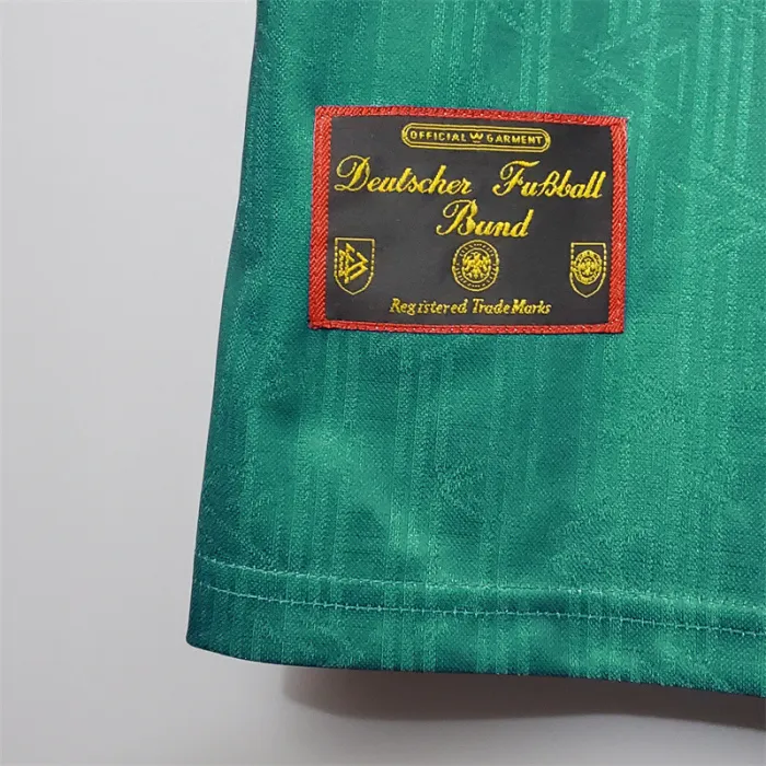 Camiseta de fútbol retro del equipo de fútbol de Alemania, camiseta de visitante, kit de 1996