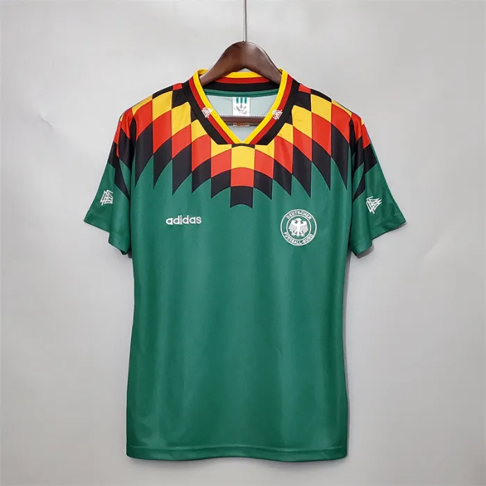 Camiseta de fútbol retro del equipo de fútbol de Alemania, camiseta de visitante, kit de 1994