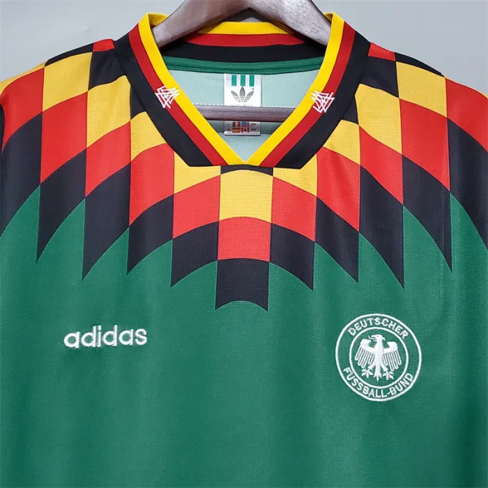 Camiseta de fútbol retro del equipo de fútbol de Alemania, camiseta de visitante, kit de 1994