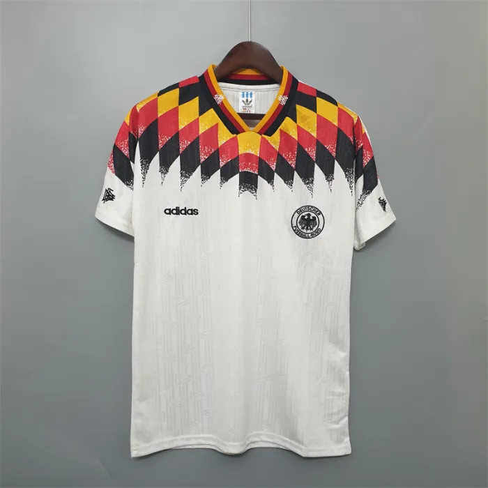 Camiseta de fútbol retro del equipo de fútbol de Alemania, kit de local, 1994