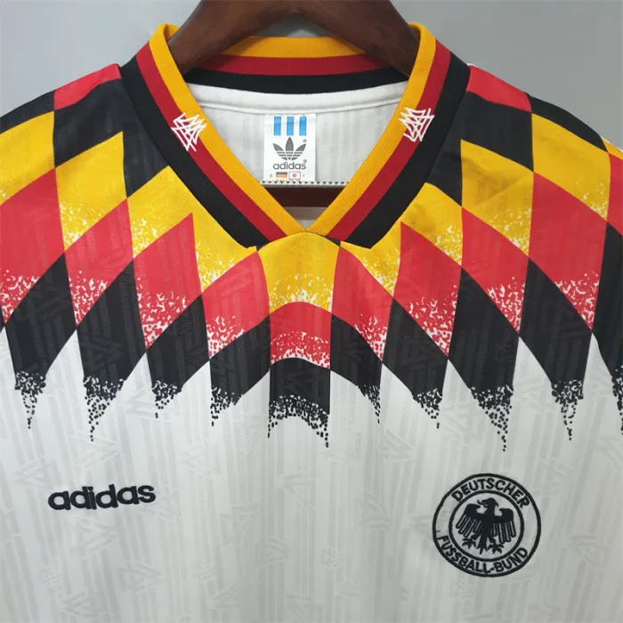 Camiseta de fútbol retro del equipo de fútbol de Alemania, kit de local, 1994