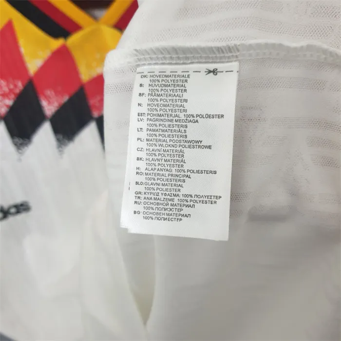 Camiseta de fútbol retro del equipo de fútbol de Alemania, kit de local, 1994