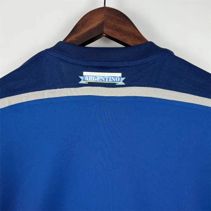Argentina Jersey Away Kit 2014 Retro Long Sleeves Football Team Soccer Shirt