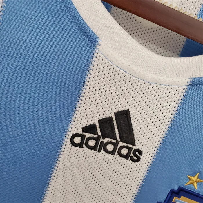 Argentina Jersey Home Kit 2010 Retro Football Team Soccer Shirt