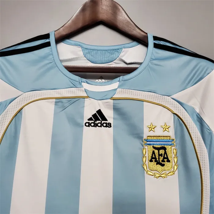 Argentina Jersey Home Kit 2006 Retro Football Team Soccer Shirt