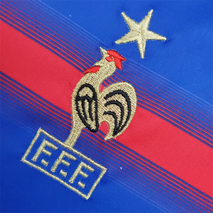 Camiseta de fútbol retro del equipo de fútbol de Francia, kit de local 2004